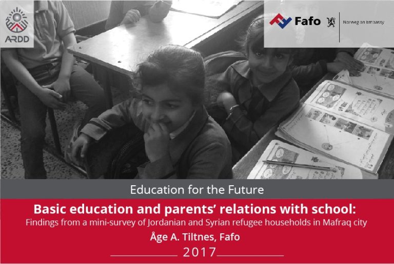 Basic education and parents’ relations with school: Findings from a mini-survey of Jordanian and Syrian refugee households in Mafraq city