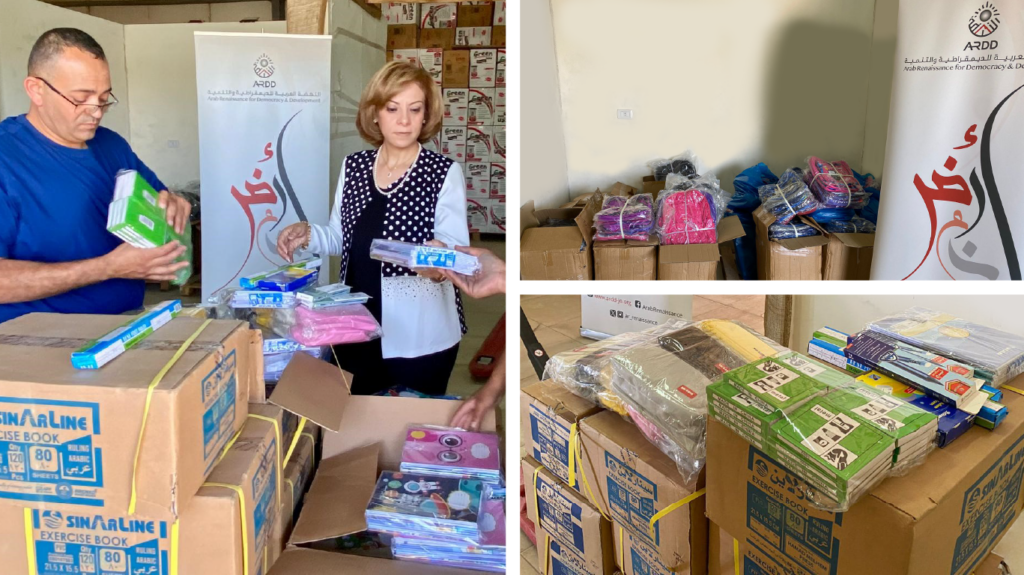 In cooperation with the Ministry of Social Development, ARDD donates stationery and schoolbags to public school students